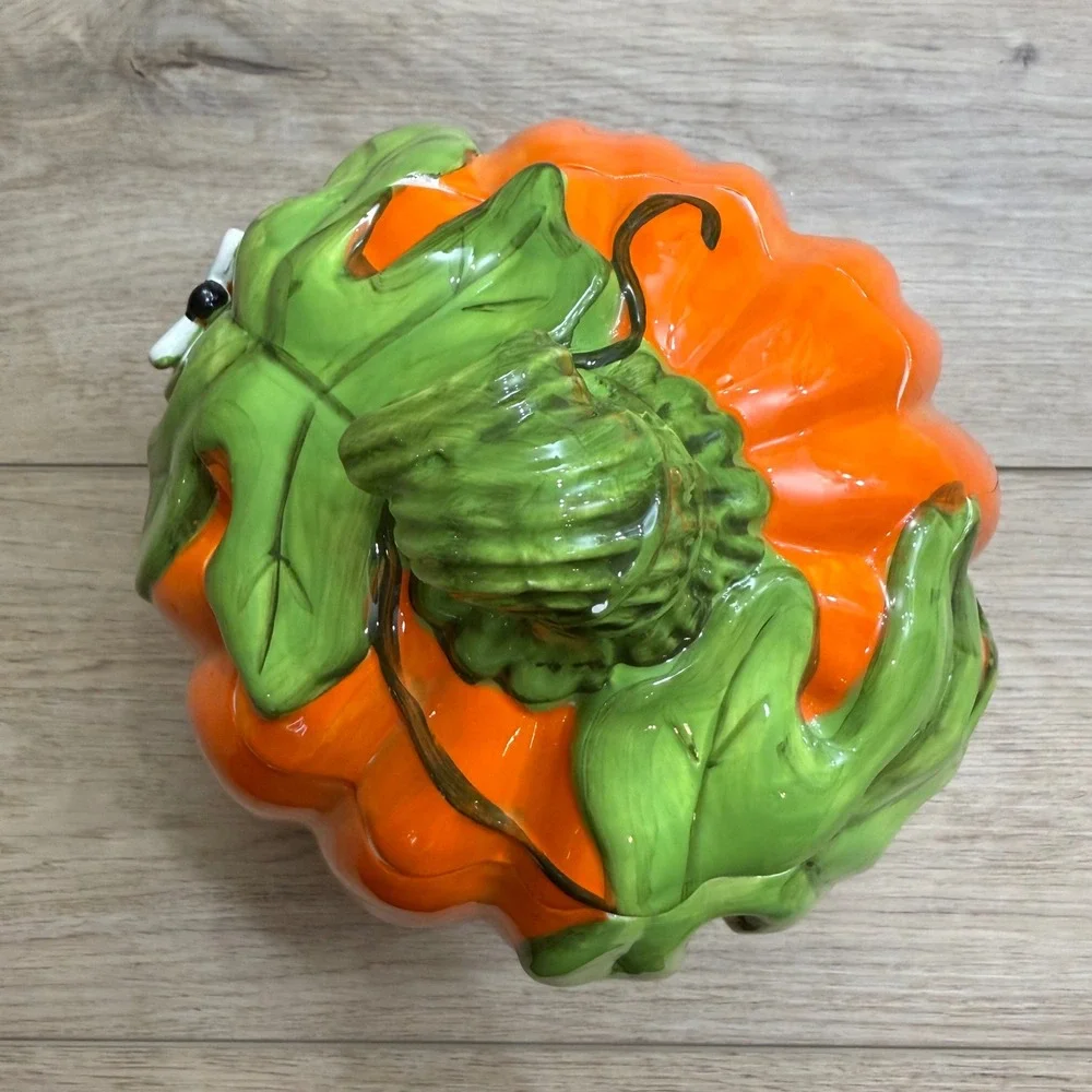 Pumpkin Cookie Jar Santa Elf Gnome‎ Bee Halloween Autumn Ceramic Golly Gee